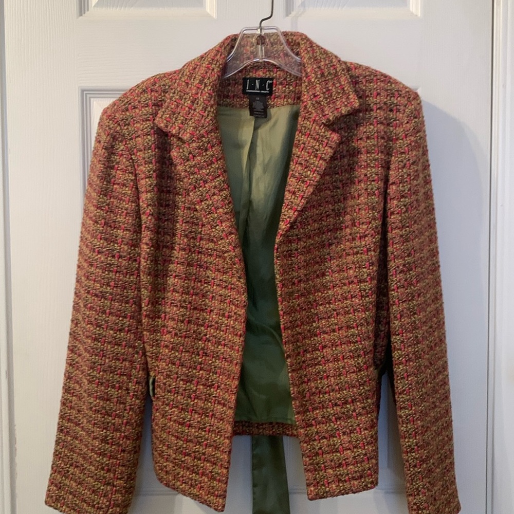 I.N.C. Blazer with a ribbon tie